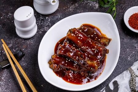 Ребра свиные в соусе