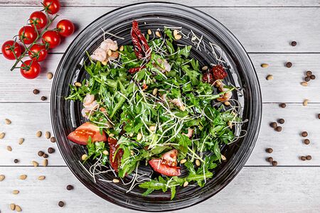 Салат Руккола с креветками