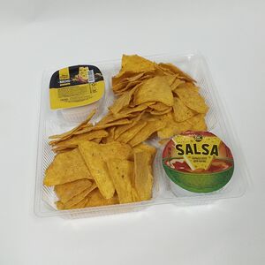 Double начос барбекю, соусы сырный и сальса