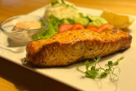 Филе семги на гриле