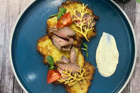 Драники с ростбифом