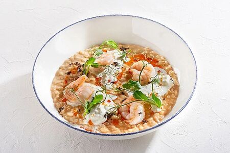 Ризотто ай гамбери э страчателла