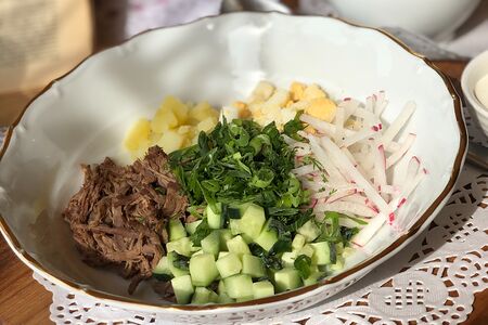 Окрошка с мясом