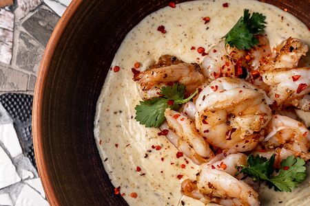 Шкмерули с креветкой