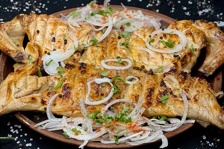 Курица гриль на углях