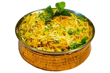 Вегетарианский бирьяни (индийский плов с овощами)