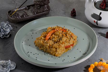 Рис с курицей в соусе терияки