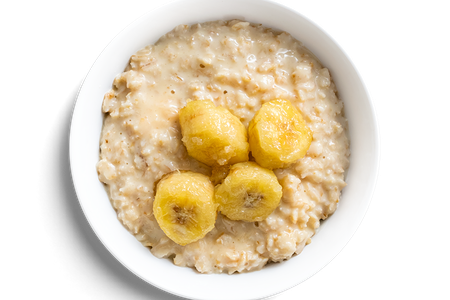 Овсяная каша с карамелизированными бананами