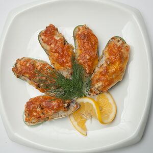 Запеченные мидии без риса