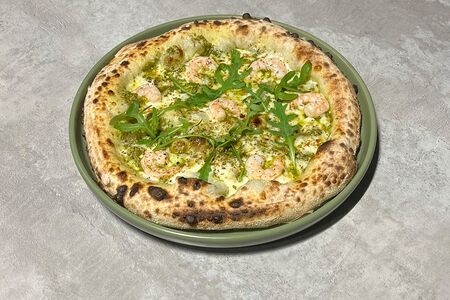 Пицца Креветка в соусе песто