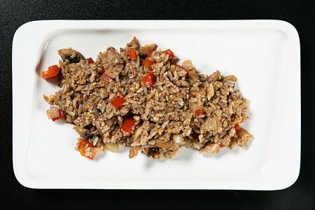 Рис теппаньяки с курицей