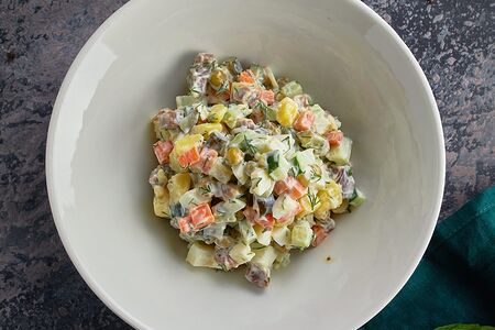 Оливье с языком