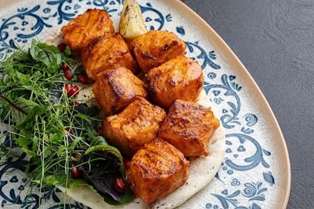 Шашлык из лосося большой