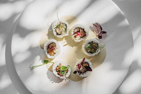 С гребешком и соусом халапеньо