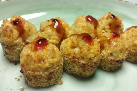 Запечённый ролл с кальмаром