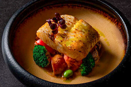 Палтус в соусе том ям