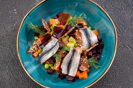 Салат Винегрет с квашеной капустой