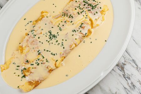 Омлет с крабом