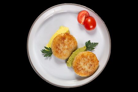 Куриная котлета с картофельным пюре