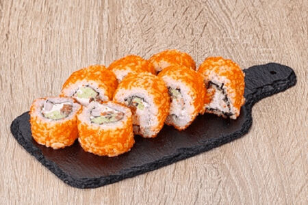 Филадельфия с креветками и лососем