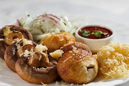 Грибы на гриле