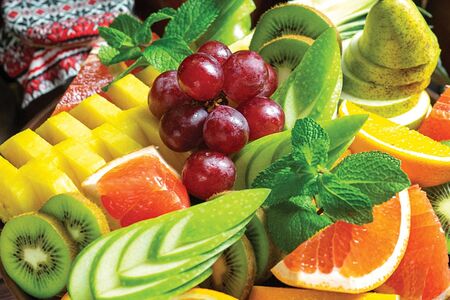 Тарелка с фруктами