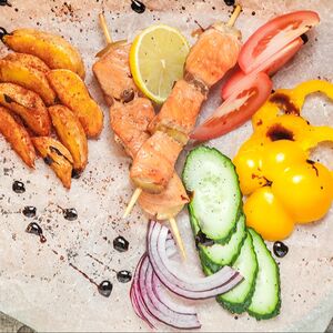 Шашлычки из лосося