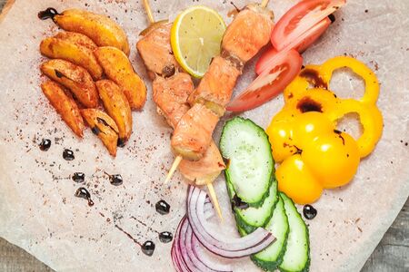 Шашлычки из лосося