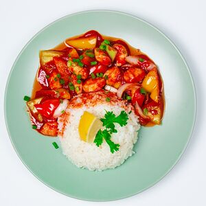 Кусочки курицы в кисло-сладком соусе