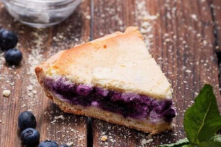 Чернично-творожный пирог