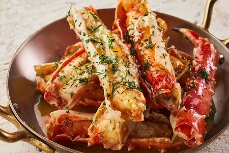 Краб на сковороде