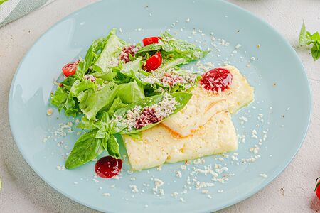 Жареный сыр халлуми