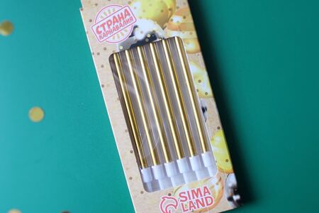 Набор свечей золото