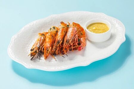 Королевские креветки гриль