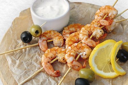 Креветки гриль