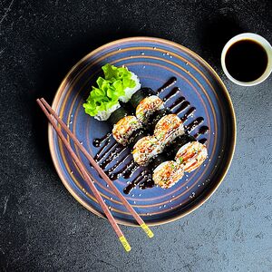 Кимпаб с темпурной креветкой