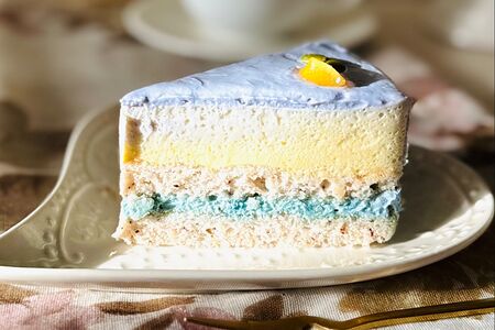 Муссовый торт Матча-маракуйя