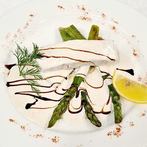 Форель под соусом бешамель