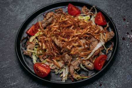 Салат из телятины с картофелем пай