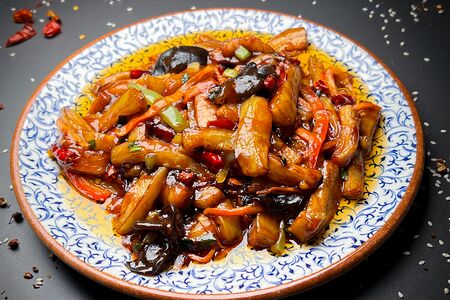 Баклажаны острые тушеные