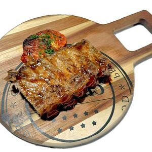 Копченые ребра с томатом гриль 