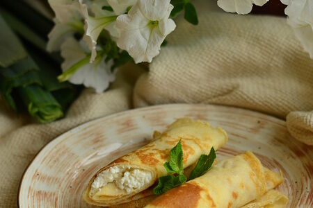 Блины с творогом