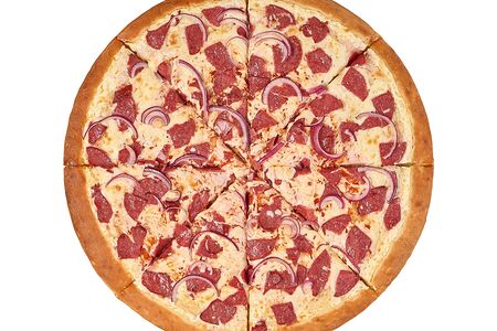 Пицца с колбасой