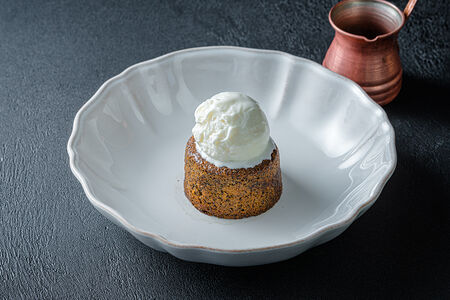 Теплый маковый тортик