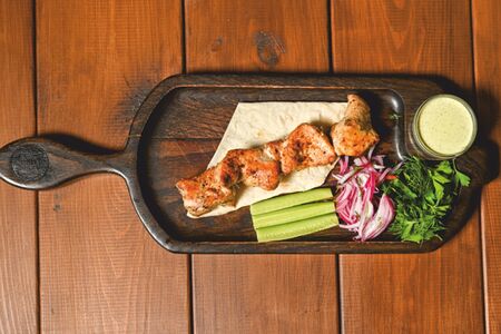 Шашлык из грудки цыпленка 