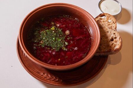 Борщ со сметаной