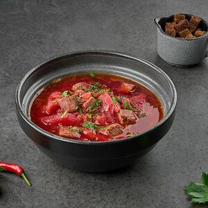 Борщ с гренками