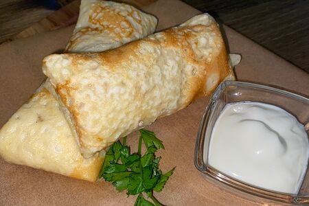 Блины с мясом и капустой