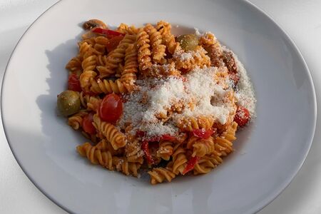 Паста с овощным соте