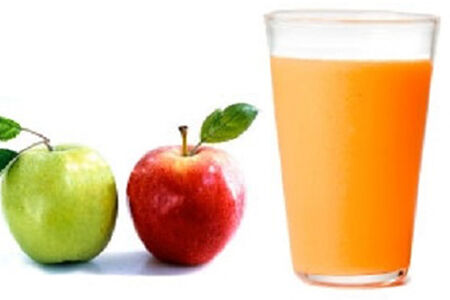 Свежевыжатый яблочный сок